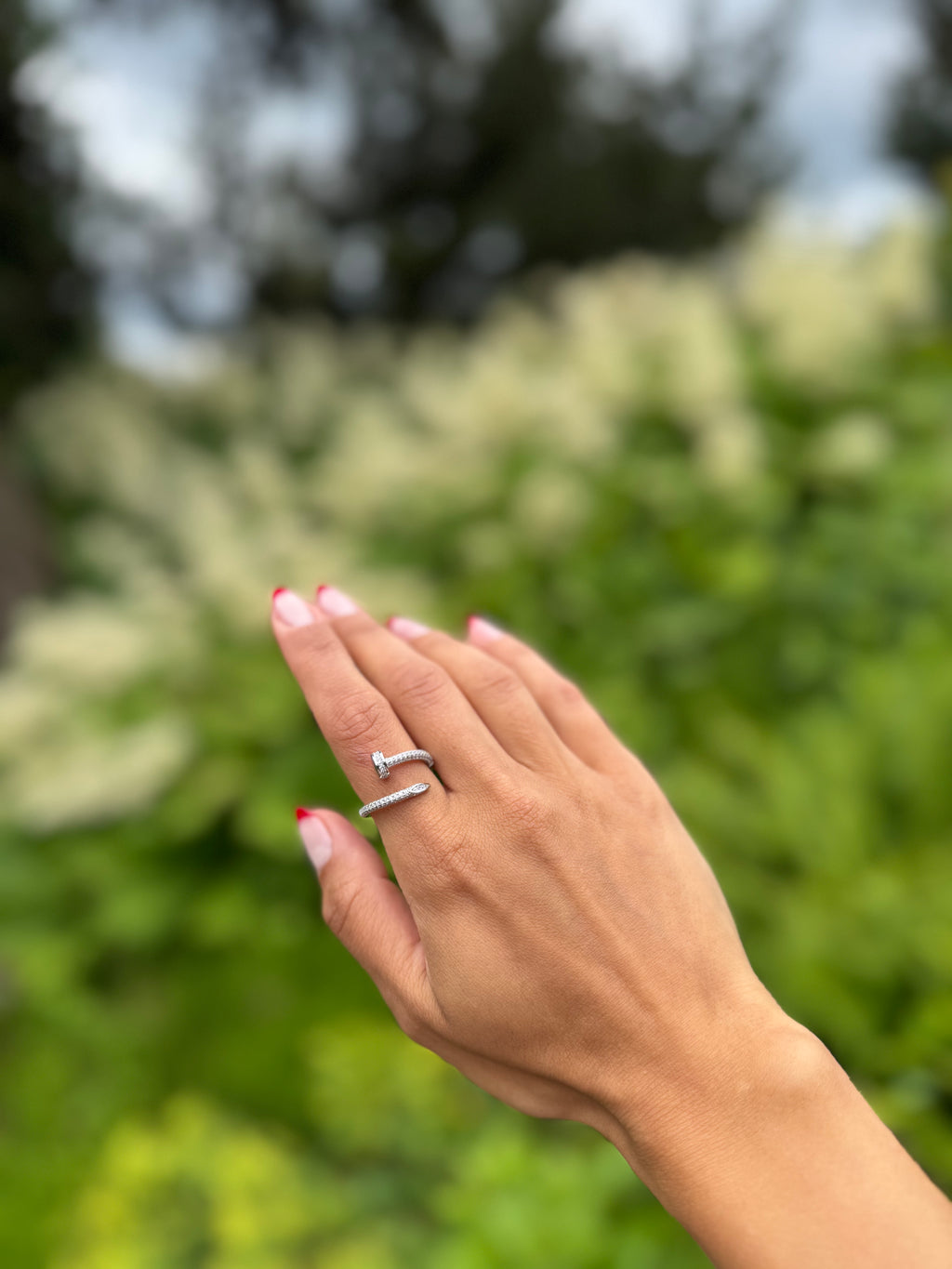 Spiralring mit Zirkonia