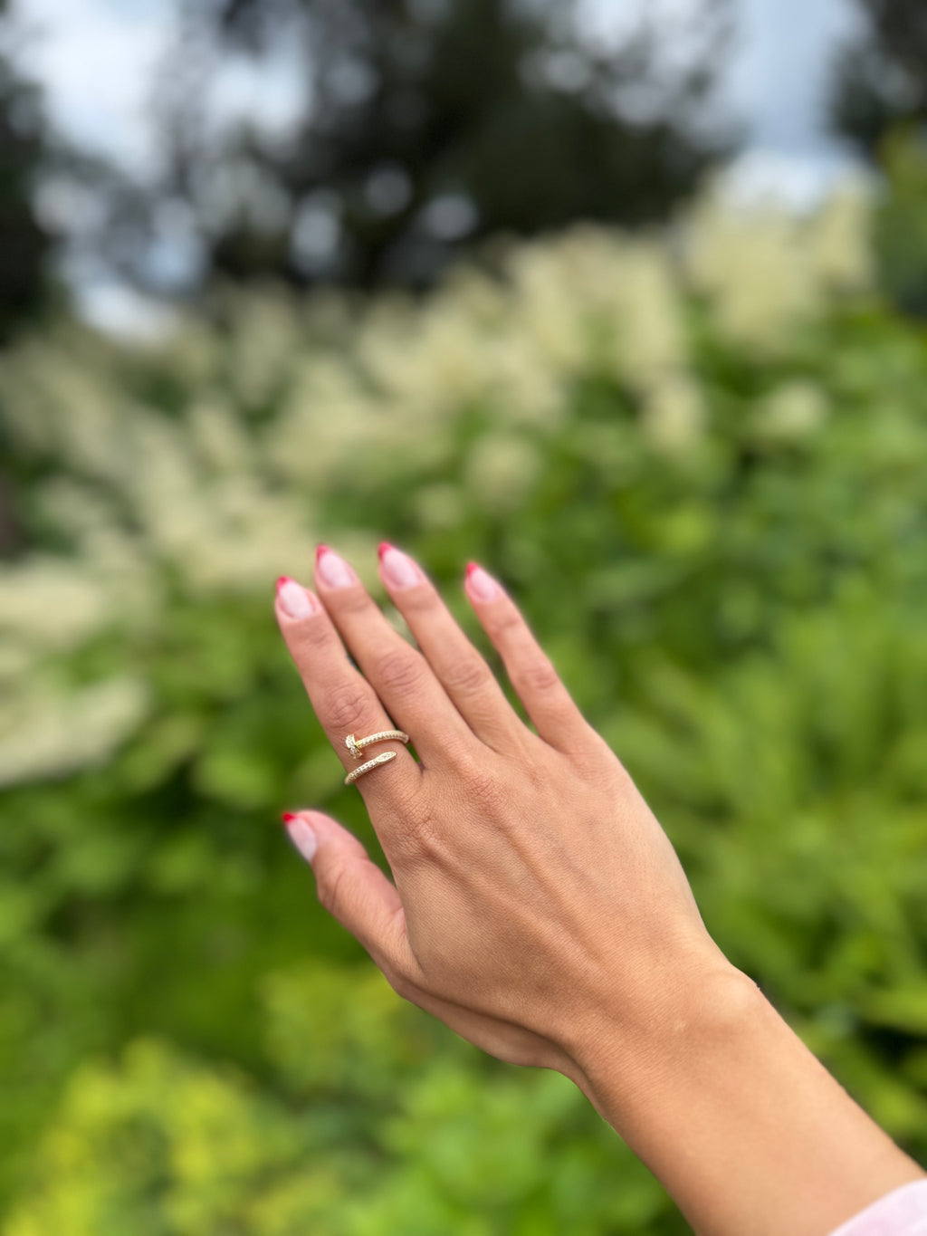 Spiralring mit Zirkonia