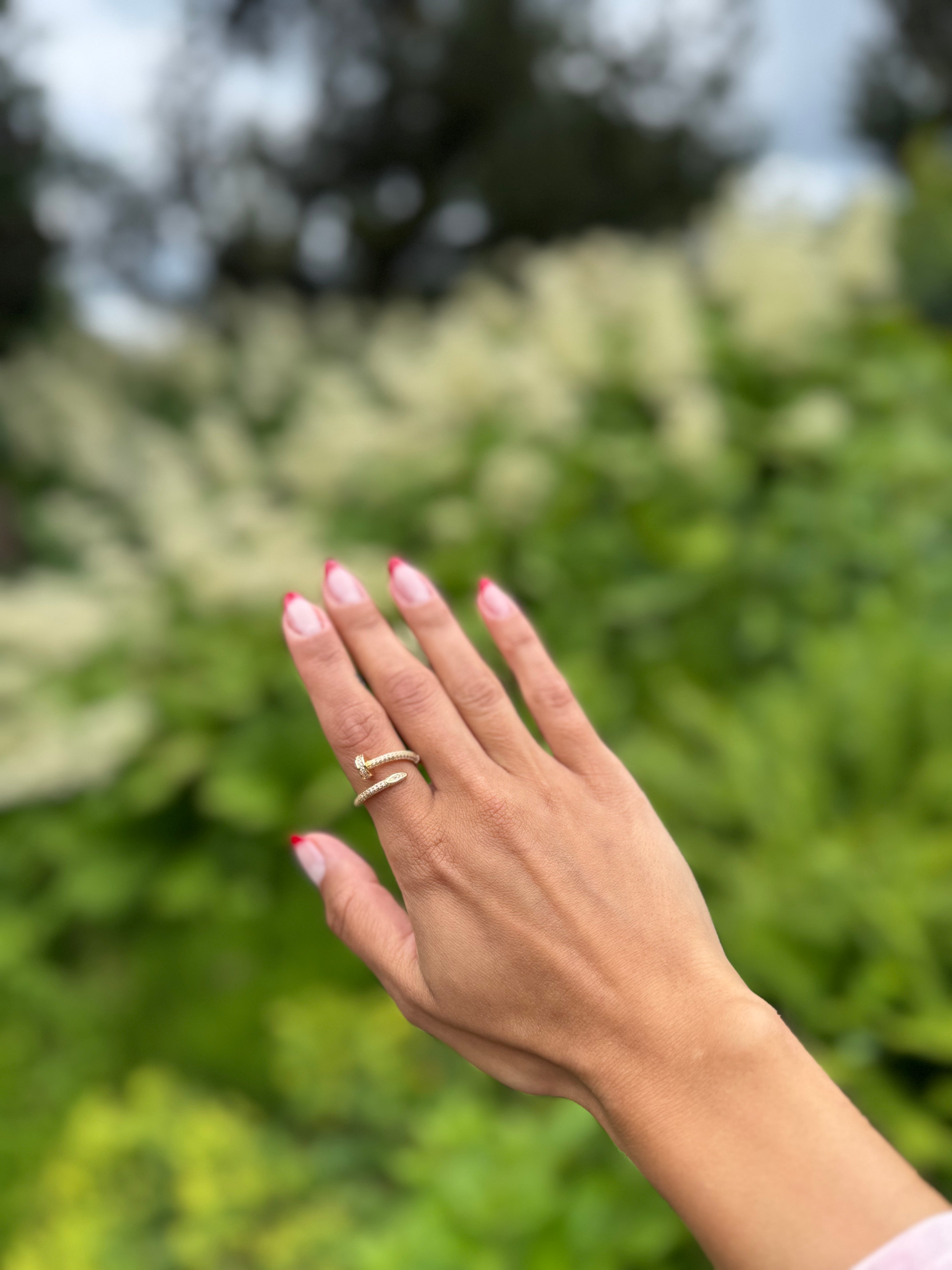 Spiralring mit Zirkonia