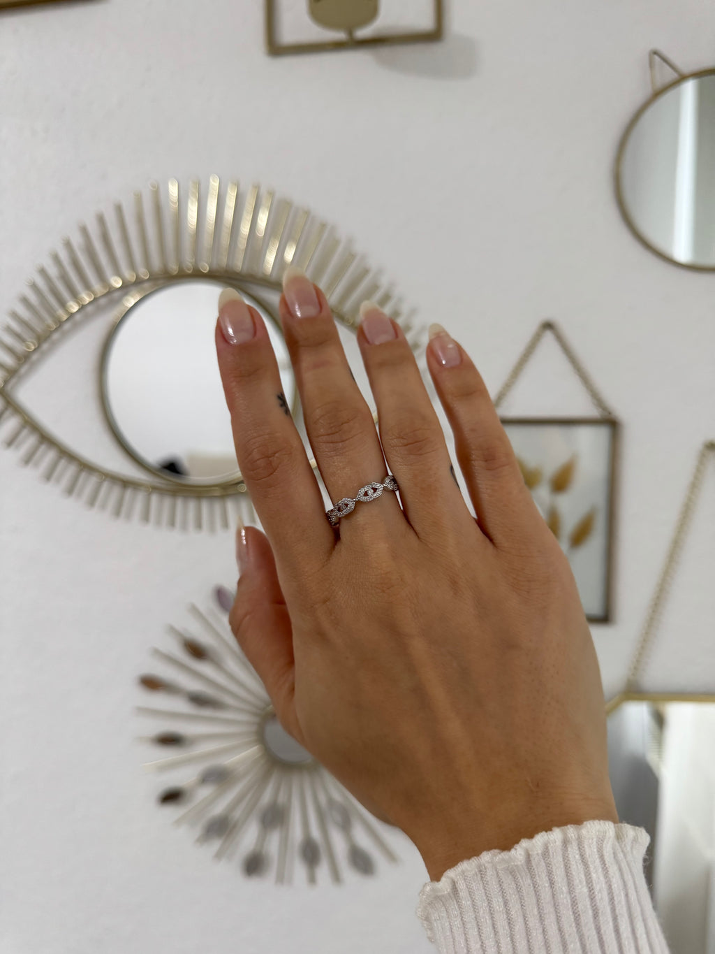 Infinity Glow Ring Silber