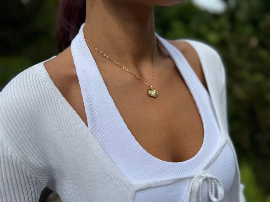 Pearla Muschel Kette Gold