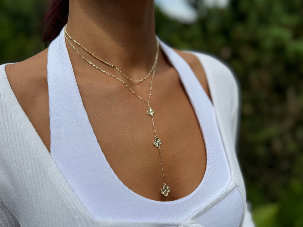 Liora Kleeblatt Y-Kette Gold