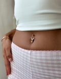 Kristall-Schmetterling-Bauchnabelpiercing mit Anhänger