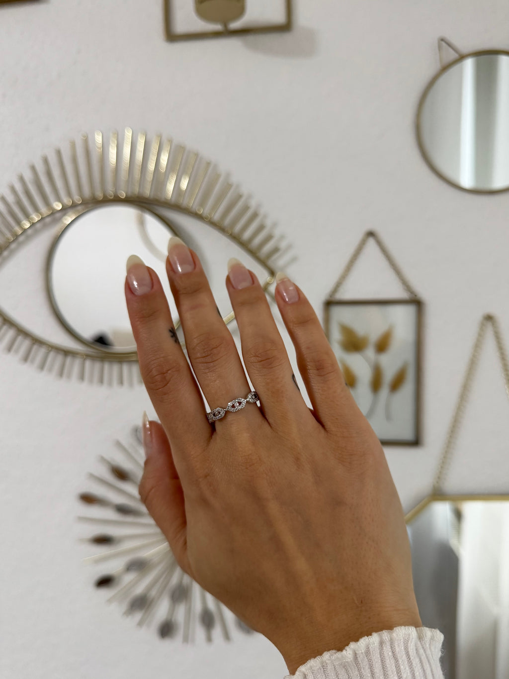 Infinity Glow Ring Silber