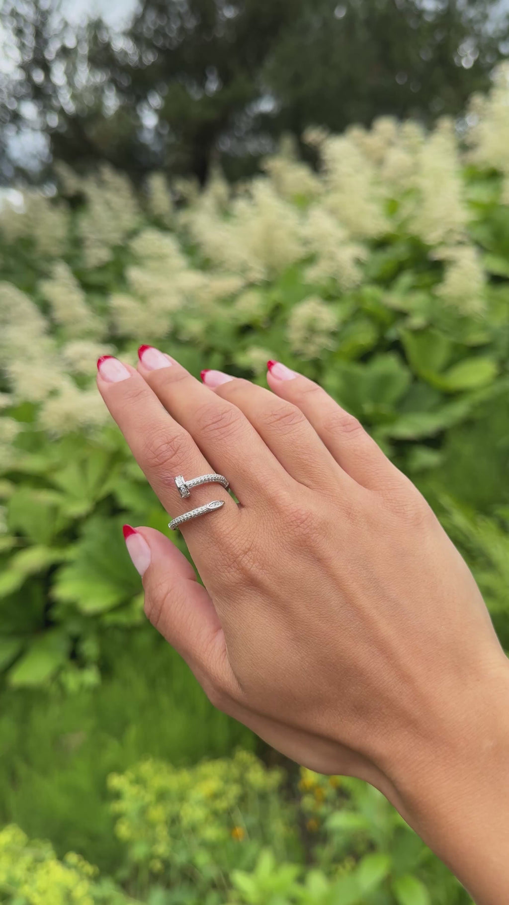 Spiralring mit Zirkonia