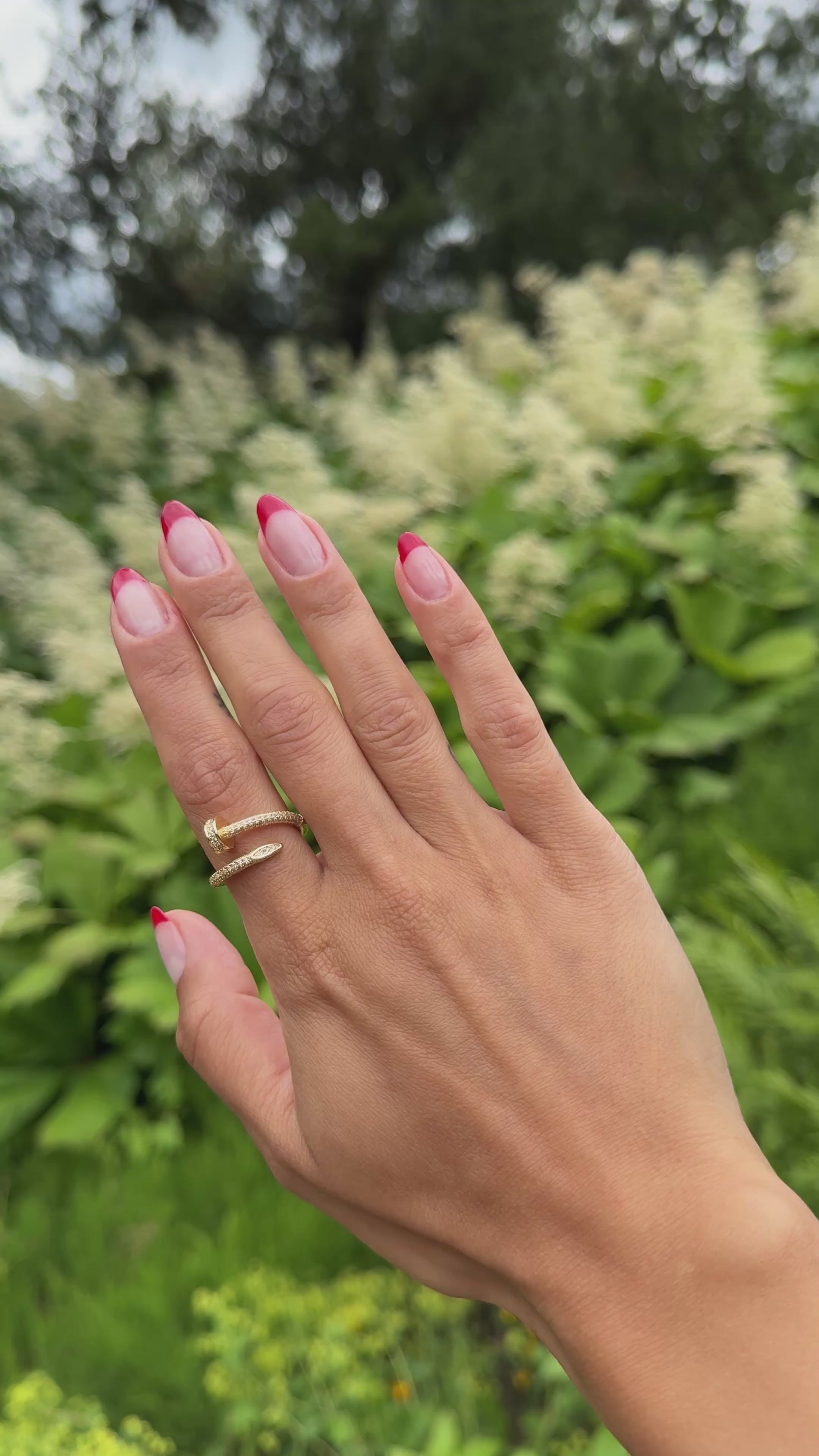 Spiralring mit Zirkonia